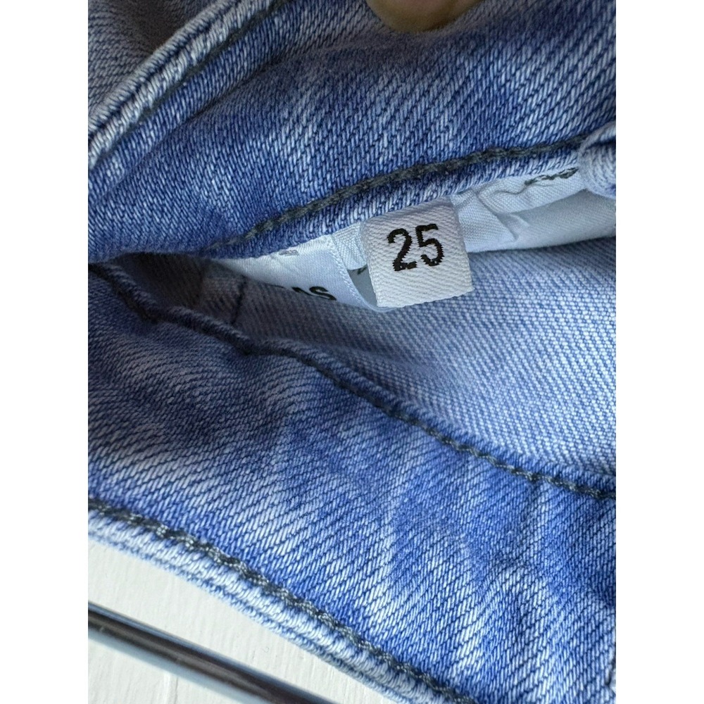 Bayeas High Rise Wide Leg Jeans Size 25 Light Wash Raw Hem Y2K Coastal Cowgirl - Picture 3 of 5